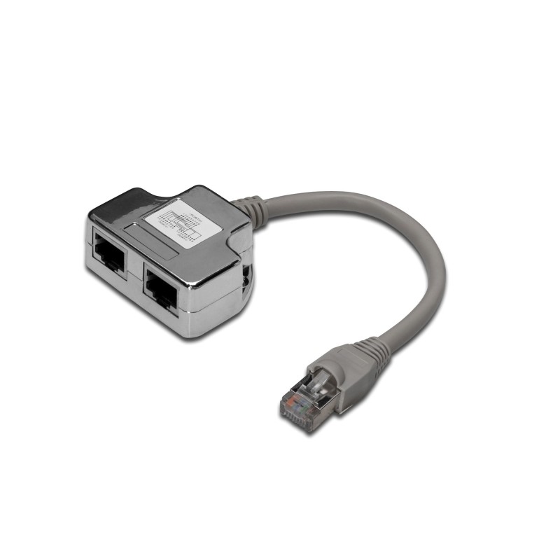 DIGITUS CAT5e 2x RJ45 su 1x RJ45 Patchkabel Adapter Splitter